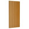 Roof Panels 12 pcs Galvanised Steel Light Wood 100x45 cm