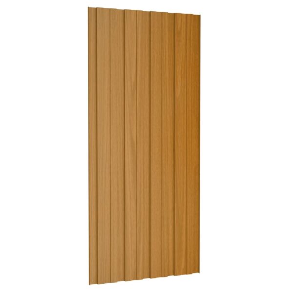 Roof Panels 36 pcs Galvanised Steel Light Wood 100x45 cm