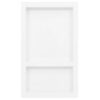 Shower Niche with 2 Compartments High Gloss White 41x69x9 cm