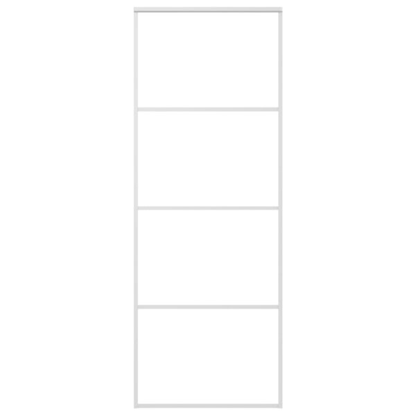 Sliding Door ESG Glass and Aluminium 76x205 cm White