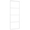 Sliding Door ESG Glass and Aluminium 76x205 cm White