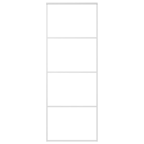 Sliding Door Frosted ESG Glass and Aluminium 76x205 cm White