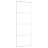 Sliding Door Frosted ESG Glass and Aluminium 76x205 cm White
