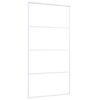 Sliding Door ESG Glass and Aluminium 102.5x205 cm White