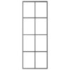 Sliding Door Black 76x205 cm ESG Glass and Aluminium