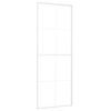 Sliding Door ESG Glass and Aluminium 76x205 cm White