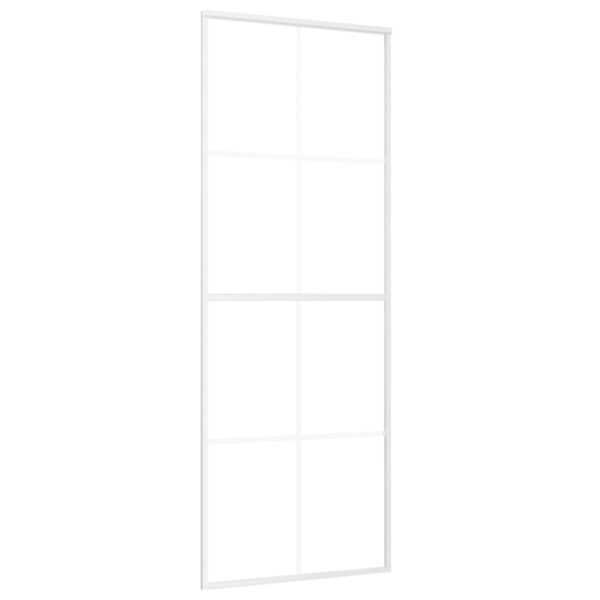 Sliding Door ESG Glass and Aluminium 76x205 cm White