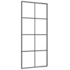 Sliding Door Black 90x205 cm ESG Glass and Aluminium