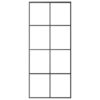 Sliding Door Black 90x205 cm ESG Glass and Aluminium