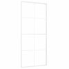 Sliding Door ESG Glass and Aluminium 90x205 cm White