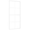 Sliding Door Frosted ESG Glass and Aluminium 90x205 cm White