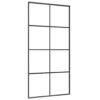 Sliding Door Black 102.5x205 cm ESG Glass and Aluminium