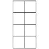 Sliding Door Black 102.5x205 cm ESG Glass and Aluminium