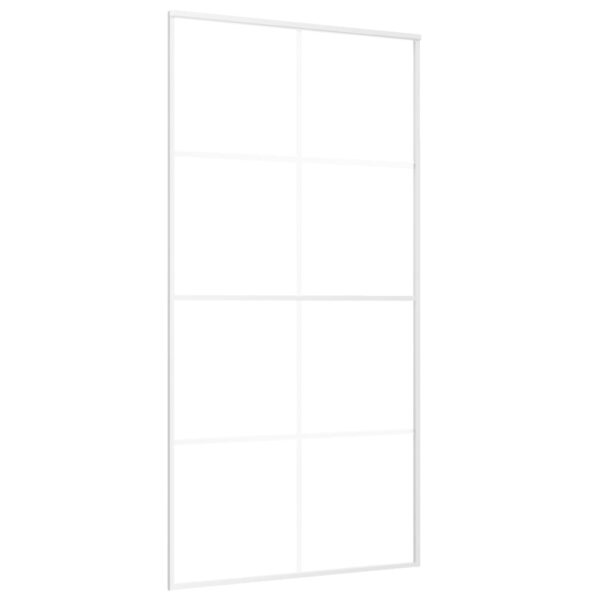 Sliding Door ESG Glass and Aluminium 102.5x205 cm White