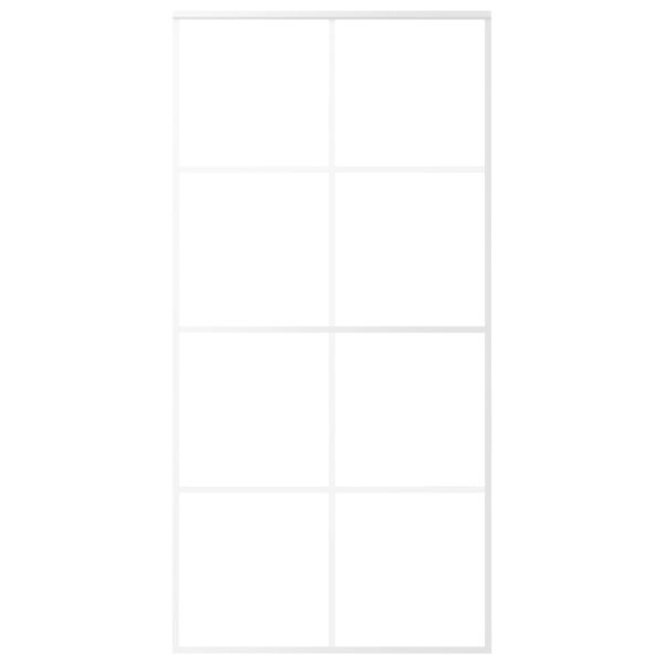 Sliding Door ESG Glass and Aluminium 102.5x205 cm White
