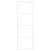 Sliding Door ESG Glass and Aluminium 76x205 cm White