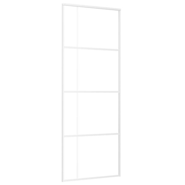 Sliding Door ESG Glass and Aluminium 76x205 cm White