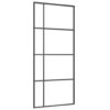 Sliding Door ESG Glass and Aluminium 90x205 cm Black