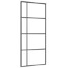 Sliding Door Frosted ESG Glass and Aluminium 90x205 cm Black