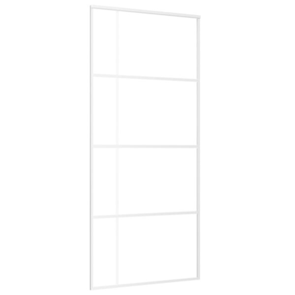 Sliding Door ESG Glass and Aluminium 90x205 cm White