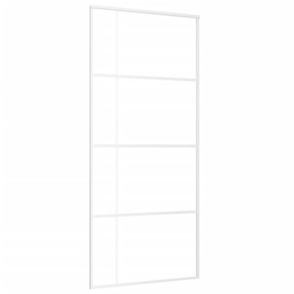 Sliding Door Frosted ESG Glass and Aluminium 90x205 cm White