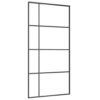 Sliding Door Frosted ESG Glass and Aluminium 102.5x205 cm Black