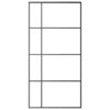 Sliding Door Frosted ESG Glass and Aluminium 102.5x205 cm Black