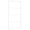 Sliding Door ESG Glass and Aluminium 102.5x205 cm White