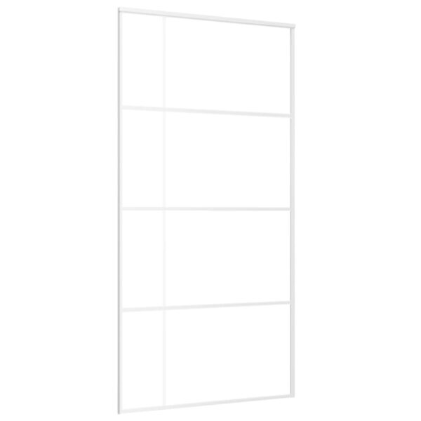 Sliding Door ESG Glass and Aluminium 102.5x205 cm White