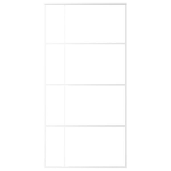 Sliding Door ESG Glass and Aluminium 102.5x205 cm White