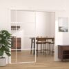 Sliding Door ESG Glass and Aluminium 102.5x205 cm White