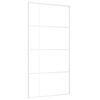 Sliding Door Frosted ESG Glass and Aluminium 102.5x205 cm White