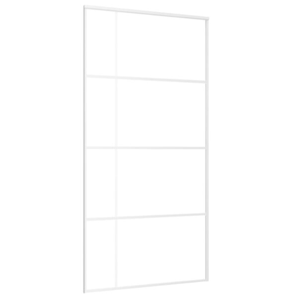 Sliding Door Frosted ESG Glass and Aluminium 102.5x205 cm White