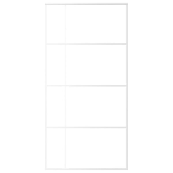 Sliding Door Frosted ESG Glass and Aluminium 102.5x205 cm White
