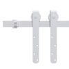 Mini Sliding Cabinet Door Kit Carbon Steel White 183 cm