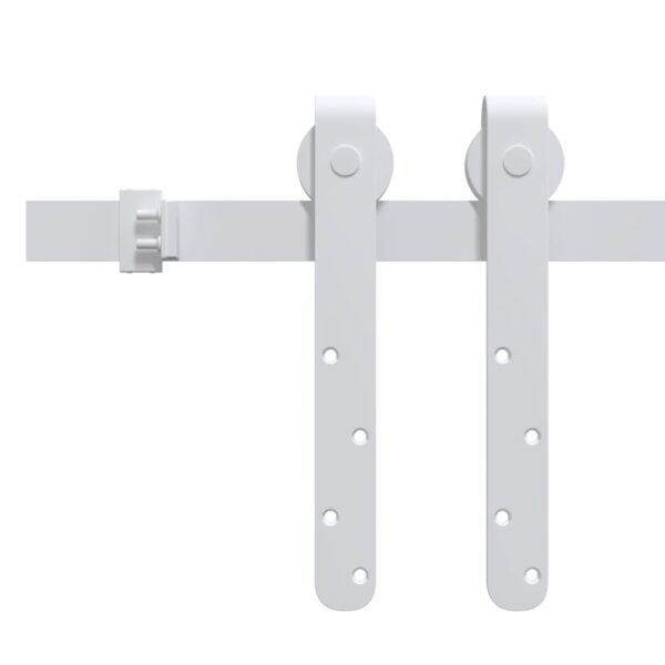 Mini Sliding Cabinet Door Kit Carbon Steel White 183 cm