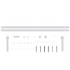 Mini Sliding Cabinet Door Kit Carbon Steel White 183 cm
