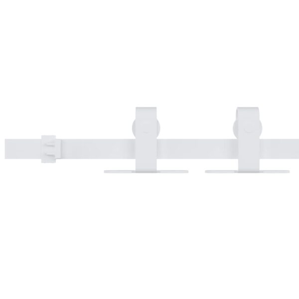 Mini Sliding Cabinet Door Kit Carbon Steel White 152 cm