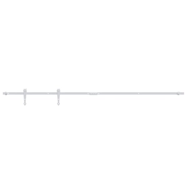 Mini Sliding Cabinet Door Kit Carbon Steel White 183 cm