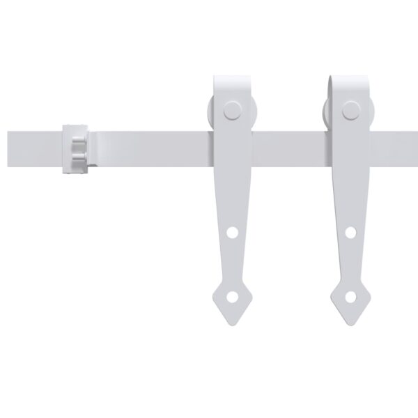 Mini Sliding Cabinet Door Kit Carbon Steel White 183 cm