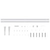 Mini Sliding Cabinet Door Kit Carbon Steel White 200 cm
