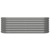 Garden Raised Bed Powder-coated Steel 114x40x36 cm Grey