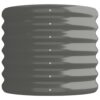 Garden Raised Bed Powder-coated Steel 114x40x36 cm Grey