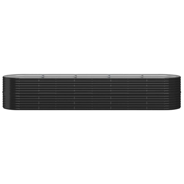 Garden Raised Bed Powder-coated Steel 368x80x68 cm Anthracite