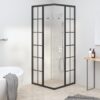 Shower Cabin Frosted ESG 80x80x180 cm Black