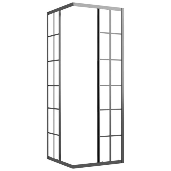 Shower Cabin Frosted ESG 80x80x180 cm Black