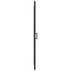 Shower Door 81x195 cm Half Frosted Tempered Glass Black