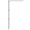 Walk-in Shower Wall Black 80x195 cm Frosted ESG Glass