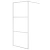 Walk-in Shower Wall Silver 90x195 cm Clear ESG Glass