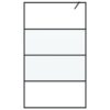 Walk-in Shower Wall Black 115x195 cm Half Frosted ESG Glass